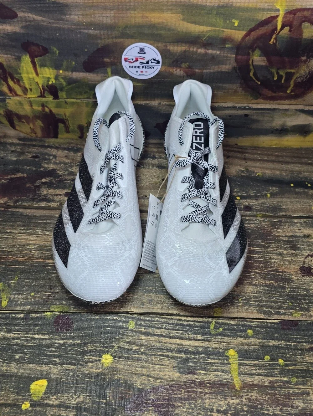 Adidas Adizero Electric 2 Cloud White Snakeskin Football Mens IE8867 Sz 10 New - Picture 2 of 8